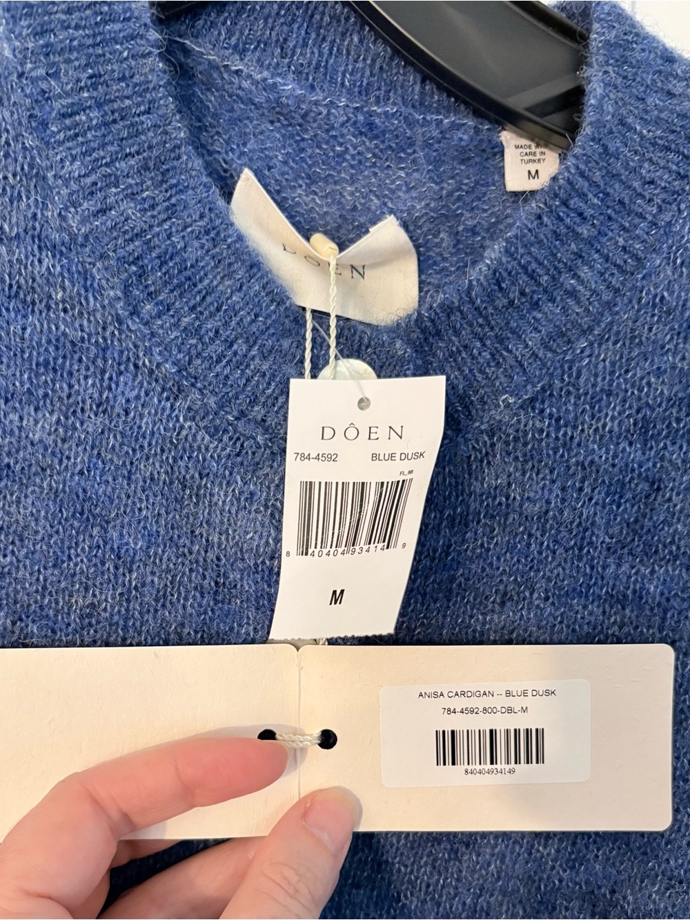 Doen Anisa cardigan in Blue Dusk Size M - Picture 5 of 7